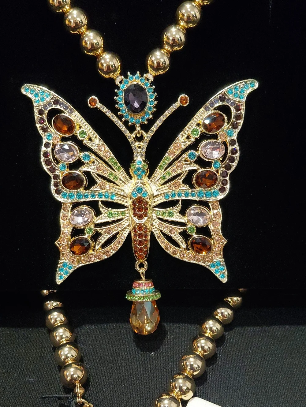NATASHA Multicolor Butterfly Statement Necklace